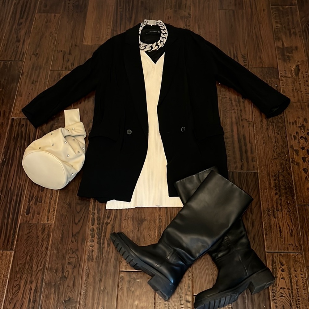 Zara oversized black blazer